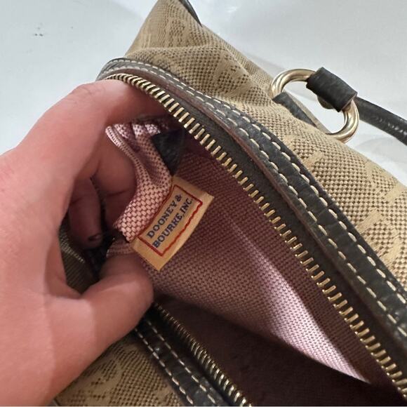 Vintage Dooney & Bourke Canvas Leather Satchel Shoulder Bag - Picture 15 of 16